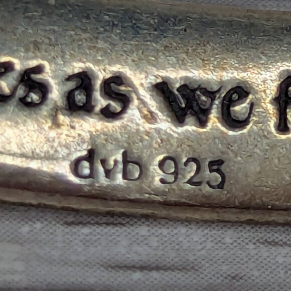 Laura Elliot DVB 925 Sterling Silver Mobius Bangle Bracelet w/The Lords Prayer - Picture 5 of 7